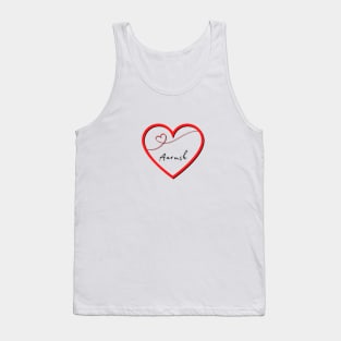 AARUSH Name Shirt in Heart Tank Top